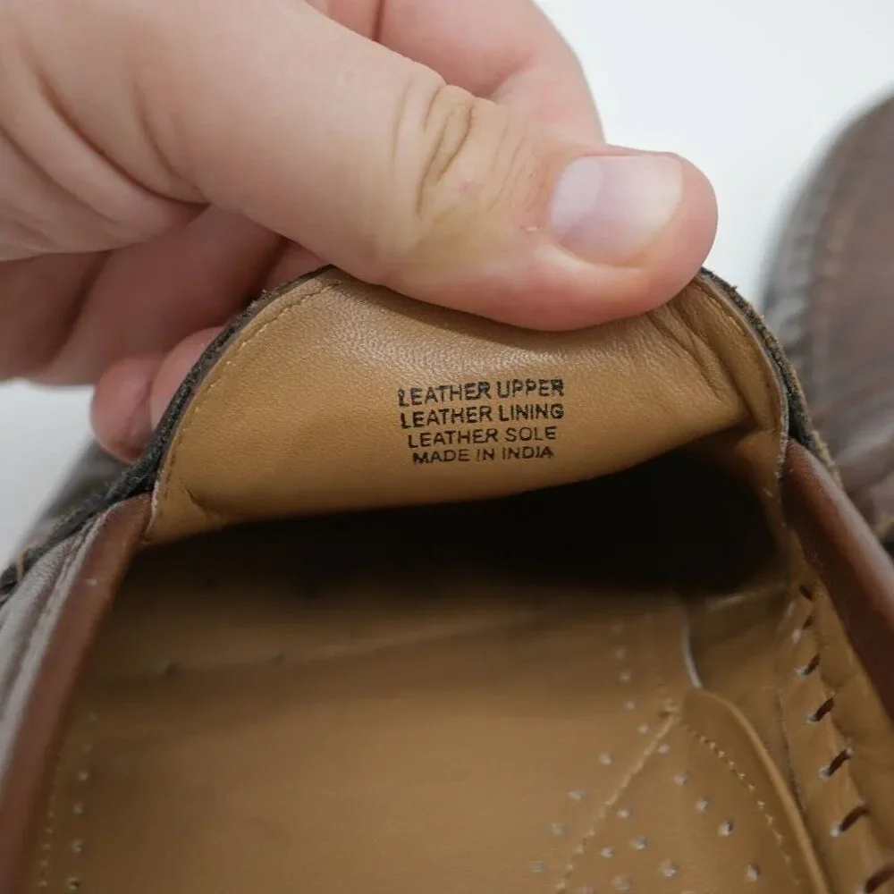 Florsheim Aligator Leather Tassel Dress Loafers Shoes Brown‎ 13D